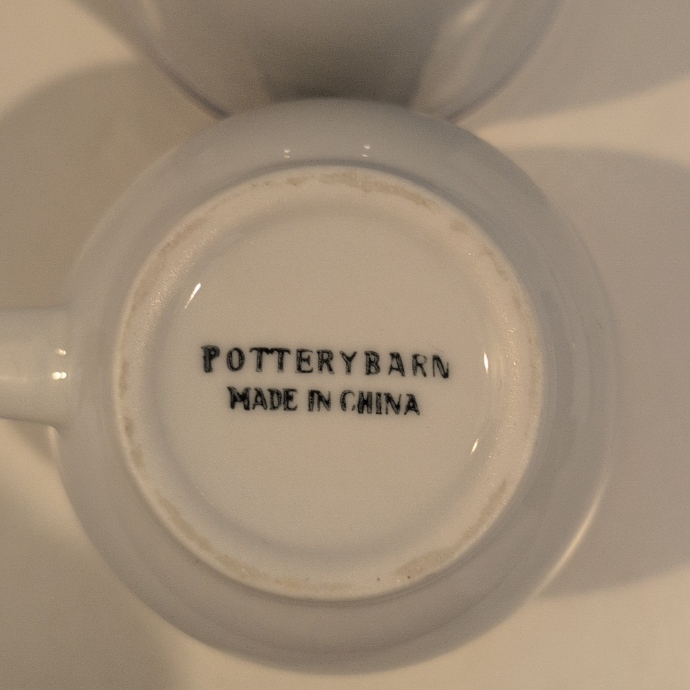 Pottery Barn Ceramic 12 Ounce Club Blue Coffee Mug Set. - Picture 7 of 16